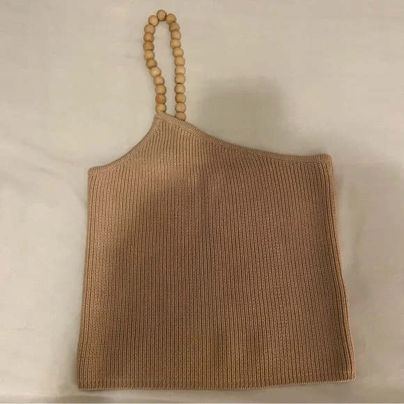 Zara Asymmetric Beaded Knit Top - Picture 3 of 9